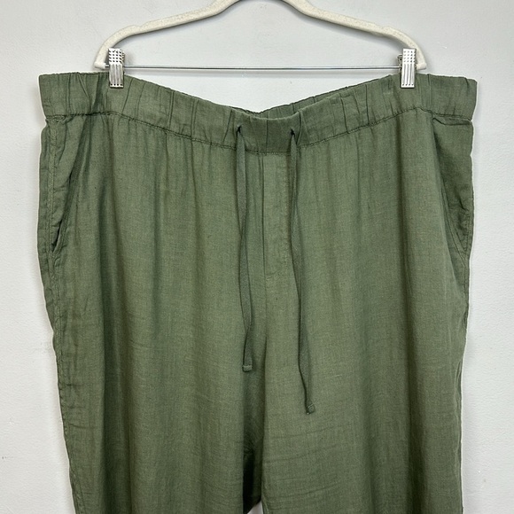 Caslon 100% Linen Pull on Style Tulip Hem Pants Sz 3X - Picture 5 of 11